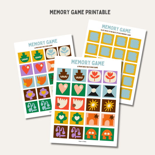 Kids Memory Game (printable)