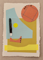 Sunset over the Mountain collage (original art)