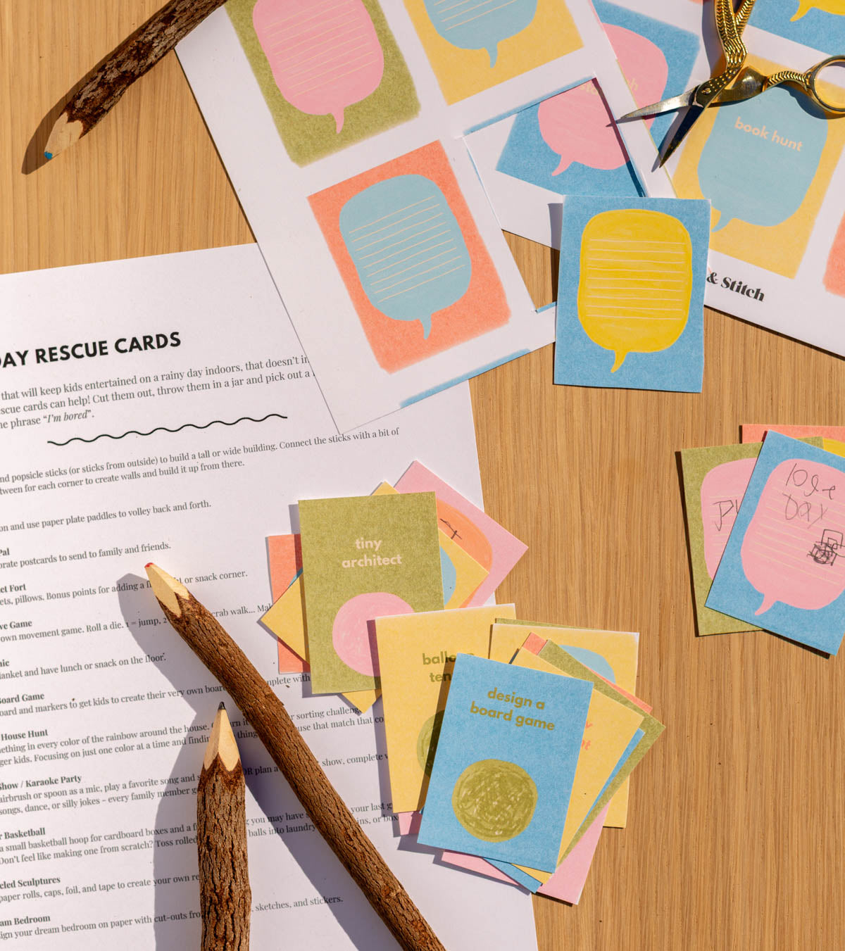 Rainy Day Rescue Cards (Digital Download)